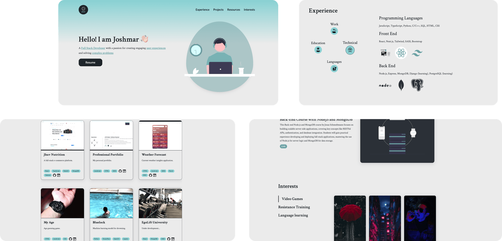 Showcase of the CV 24 Portfolio